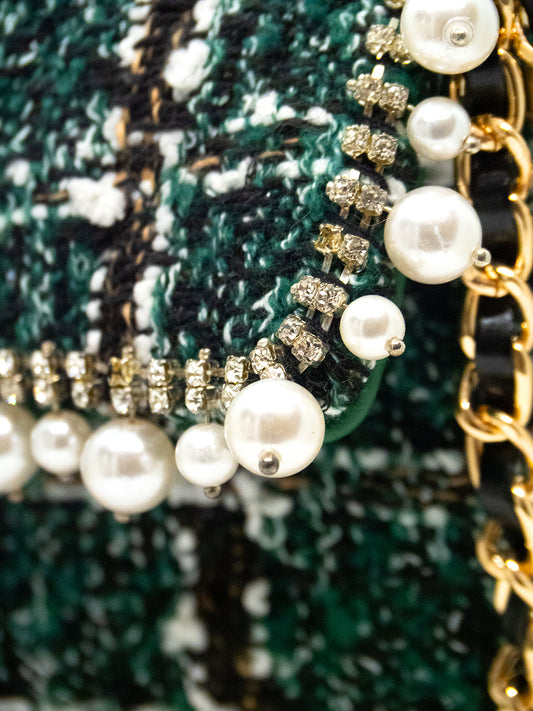 BORSA VERDE IN MAGLIA