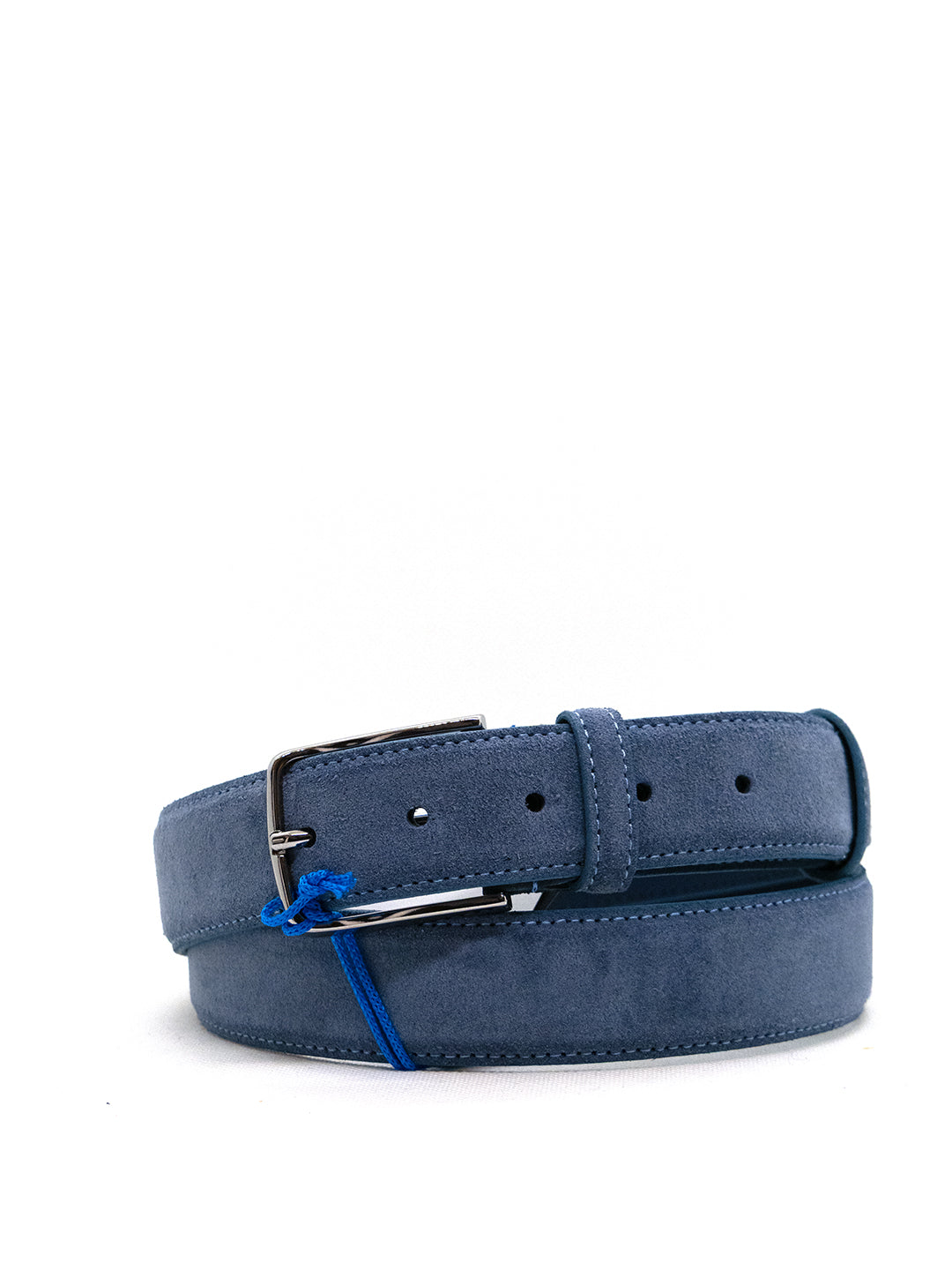CINTURA UOMO SCAMOSCIATA AZZURRA