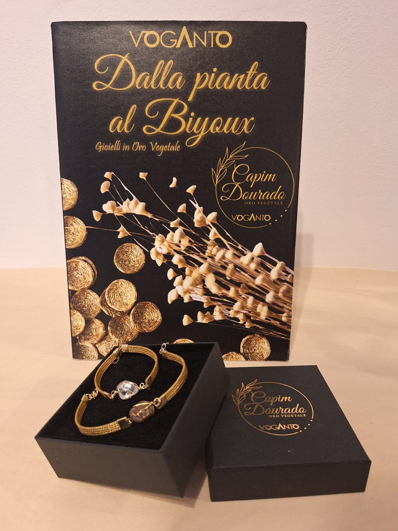 BRACCIALI IN ORO VEGETALE CON PIETRE